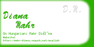diana mahr business card